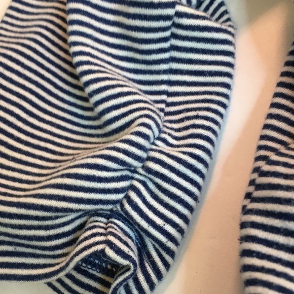 Tulle short waisted jacket size S blue and white stripe - Picture 7 of 10